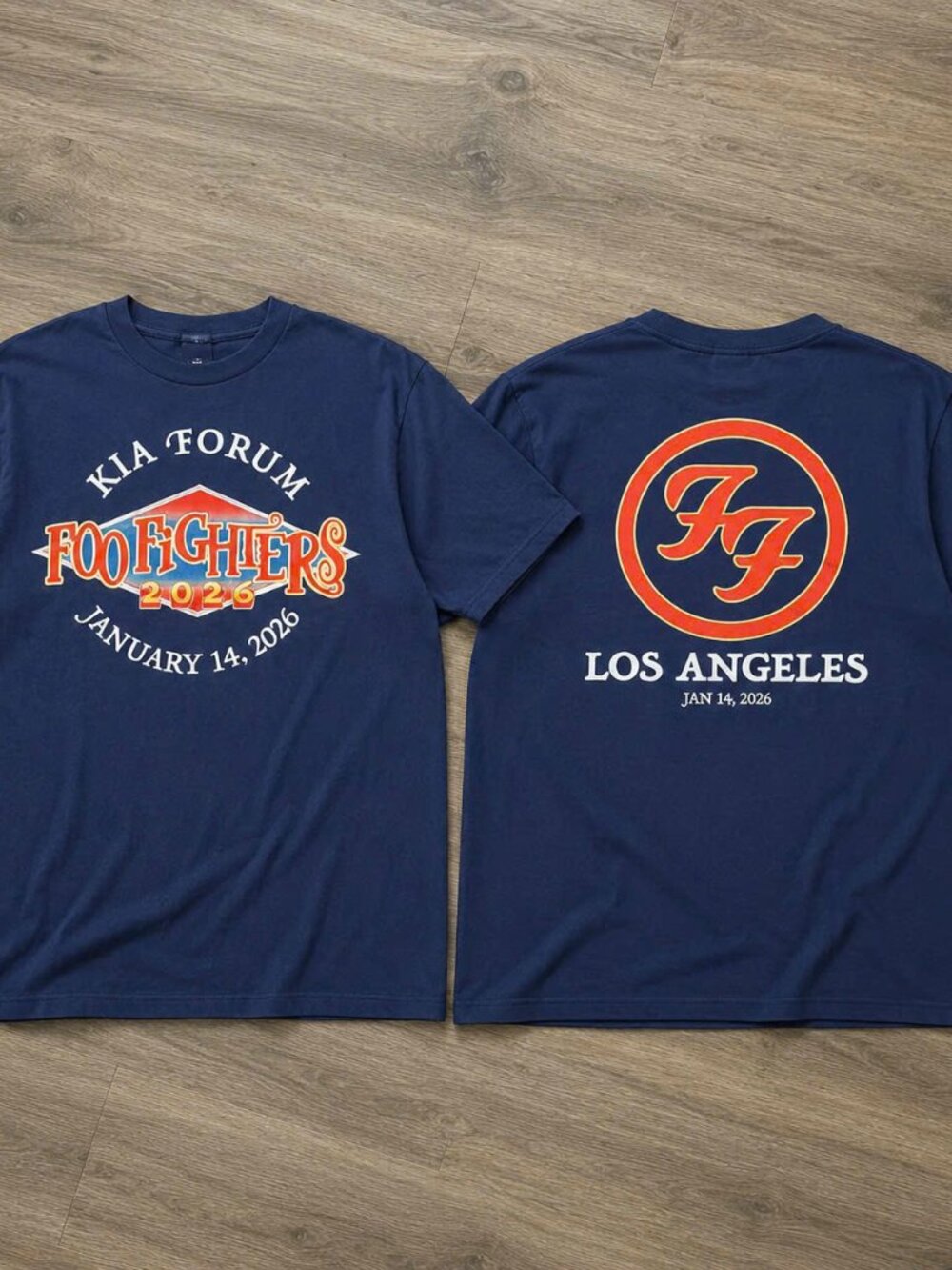 Foo Fighters Kia Forum Los Angeles 2026 Concert Tour T-Shirt Navy